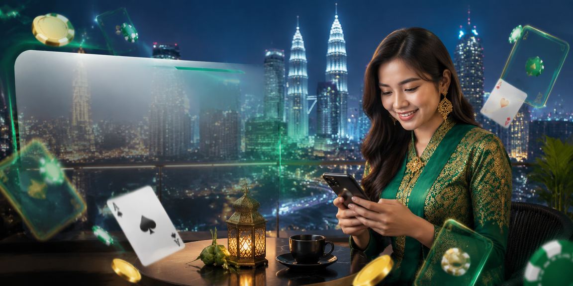 Pemain menikmati permainan poker jackpot sempena Hari Raya di Kuala Lumpur